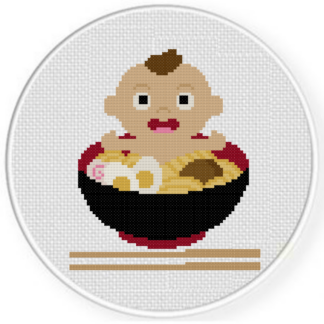 Ramen Baby Cross Stitch Pattern
