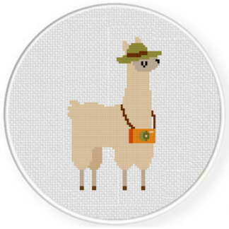 Tourist Llama Cross Stitch Pattern