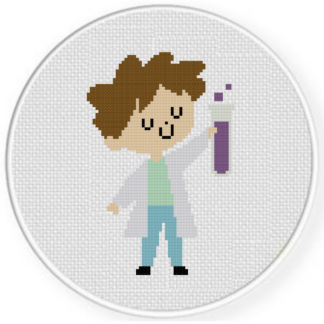 Laboratory Kid Cross Stitch Pattern