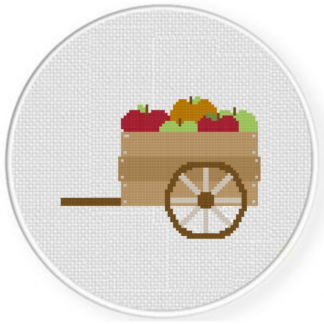 Big Apple Cart Cross Stitch Pattern