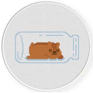 Hamster in Jar Cross Stitch Pattern