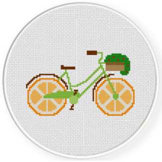 Citrus Bike Cross Stitch Pattern