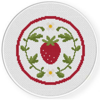 Strawberry Medallion Cross Stitch Pattern