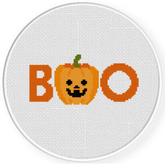 Pumpkin Boo Cross Stitch Pattern