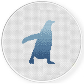 Ombre Penguin Cross Stitch Pattern
