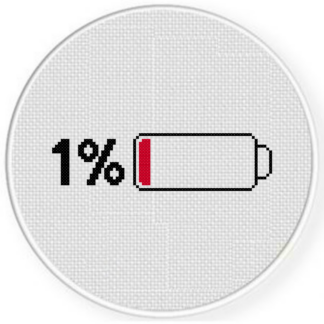 1% Battery Cross Stitch Pattern