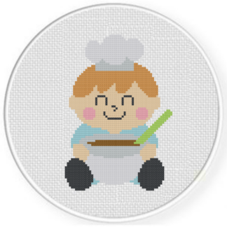 Little Baker Boy Cross Stitch Pattern