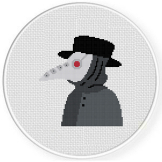 Black Death Mask Cross Stitch Pattern