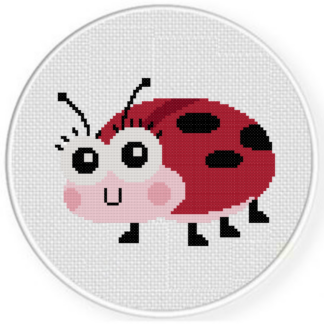 Bug Eyed Ladybug Cross Stitch Pattern