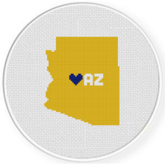 Heart Arizona Cross Stitch Pattern