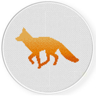 Ombre Fox Cross Stitch Pattern