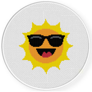 Cool Sun Cross Stitch Pattern