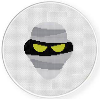 Mummy Head Cross Stitch Pattern