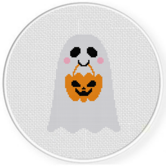 Ghost Treat Cross Stitch Pattern