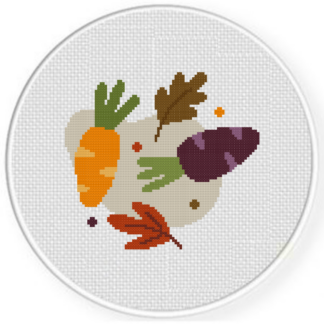 Autumn Carrots Cross Stitch Pattern