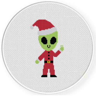Alien Santa Cross Stitch Pattern