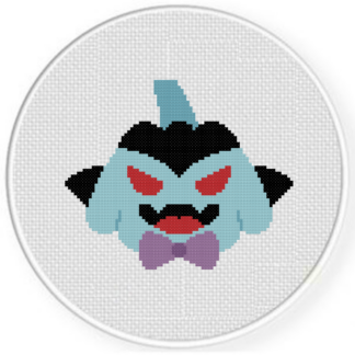 Dracula Pumpkin Cross Stitch Pattern