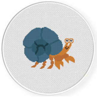 Cute Hermit Crab Cross Stitch Pattern