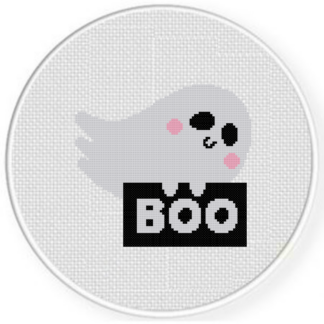 Ghostly Boo Cross Stitch Pattern