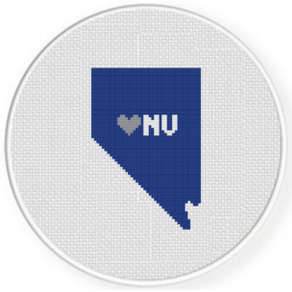 Heart Nevada Cross Stitch Pattern