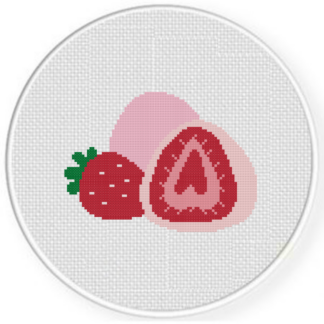 Strawberry Mochi Cross Stitch Pattern