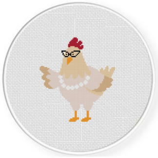 Mrs. Hen Cross Stitch Pattern