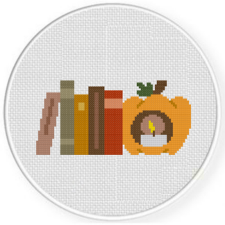 Fall Candle Bookmark Cross Stitch Pattern