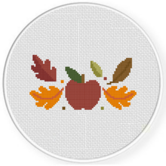 Fall Apple Decor Cross Stitch Pattern