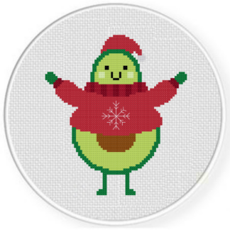 Christmas Sweater Avocado Cross Stitch Pattern
