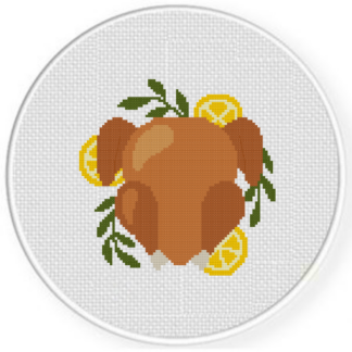 Thanksgiving Roasted Turkey Cross Stitch Pattern