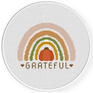 Grateful Rainbow Cross Stitch Pattern