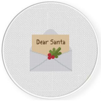 Dear Santa Letter Cross Stitch Pattern