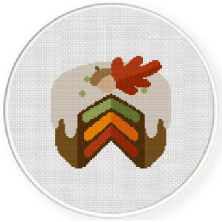 Sweet Autumn Cake Cross Stitch Pattern
