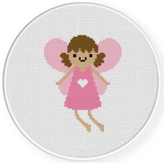 Pink Doll Fairy Cross Stitch Pattern