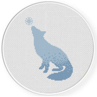 Snowflake Wolf Cross Stitch Pattern