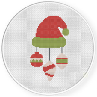 Xmas Hat Ornaments Cross Stitch Pattern