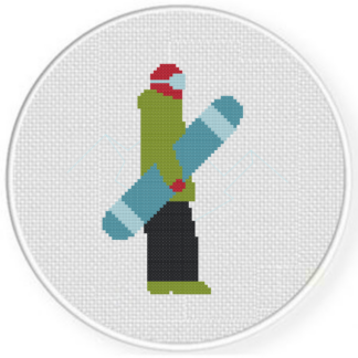 Cool Skier Cross Stitch Pattern