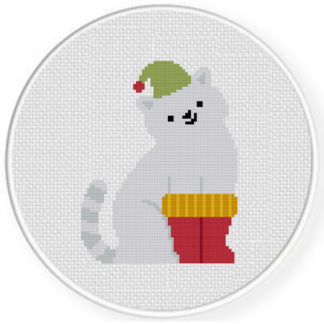 Christmas Puss in Boots Cross Stitch Pattern