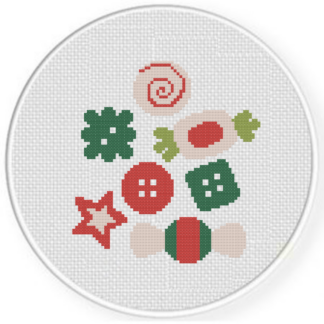 Xmas Trinkets and Candies Cross Stitch Pattern