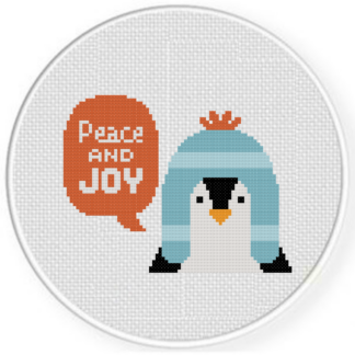 Peace and Joy Penguin Cross Stitch Pattern