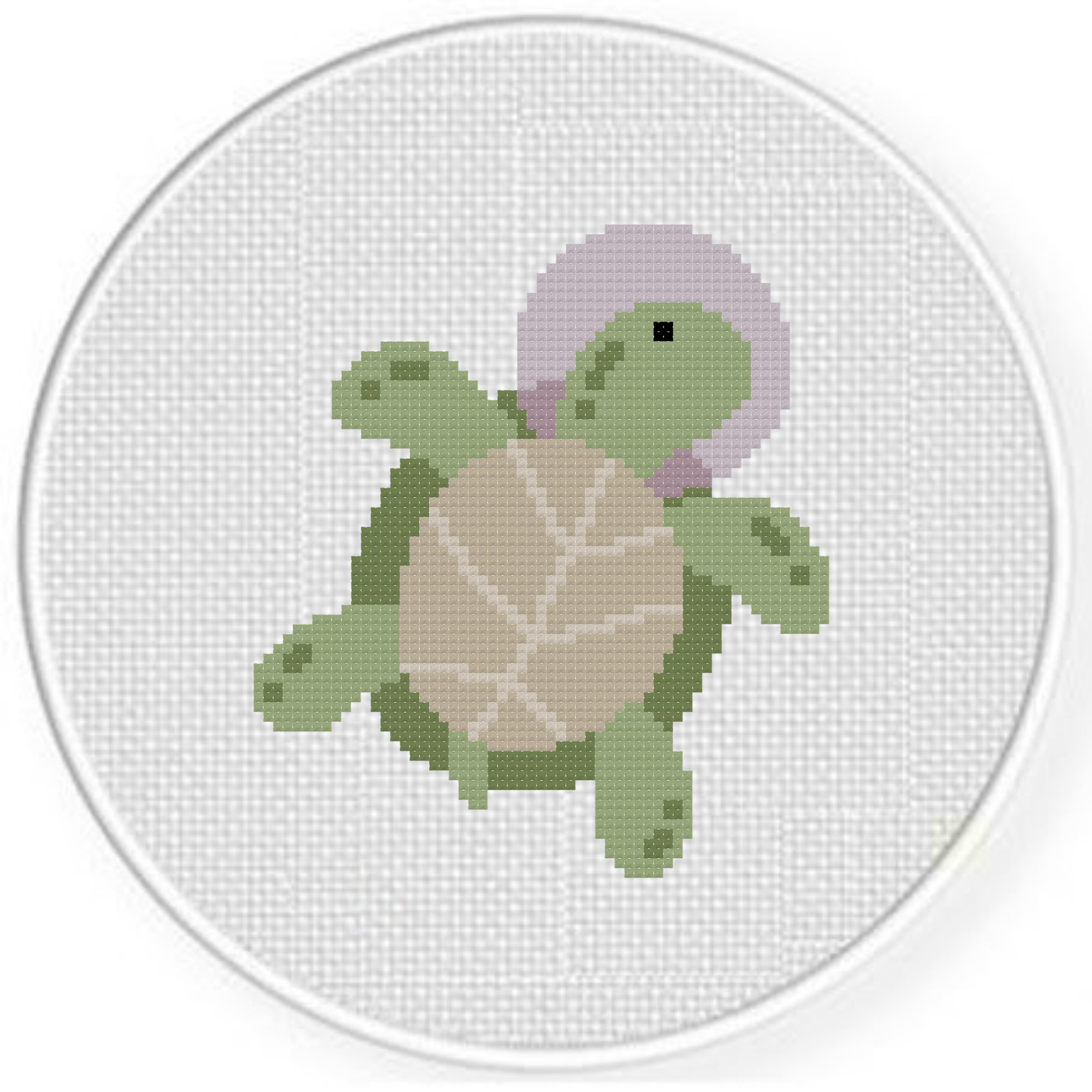 Turtle Space Bubble Cross Stitch Pattern – Daily Cross Stitch