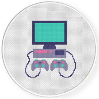 Console Gaming Cross Stitch Pattern