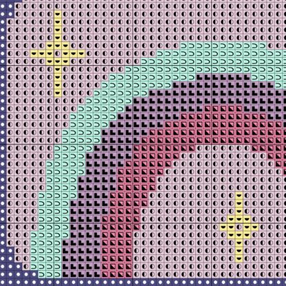 Rainbow Gamer PC Cross Stitch Pattern – Daily Cross Stitch