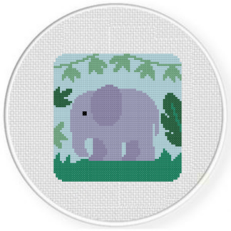 Safari Elephant Cross Stitch Pattern