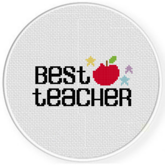 Best Teacher Cross Stitch Pattern