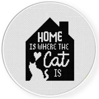 Home is where the Cat is Cross Stitch Pattern