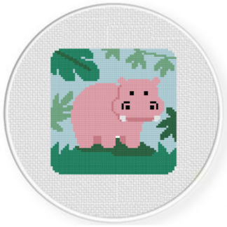 Safari Hippo Cross Stitch Pattern