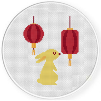 Year of the Rabbit Lanterns Cross Stitch Pattern