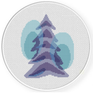 Abstract Winter Tree Cross Stitch Pattern
