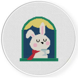 Tea Time Bunny Cross Stitch Pattern